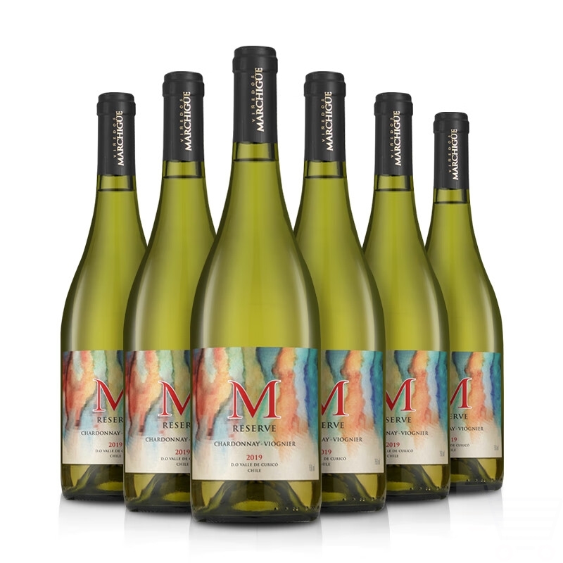 大M 珍藏级智利进口白葡萄酒整箱送礼 霞多丽维欧尼干白750ml*6支
