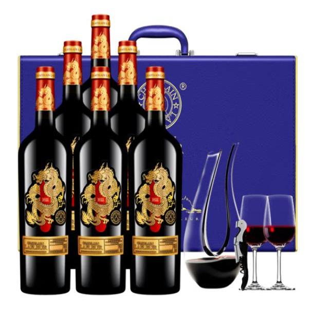 拉斐法国原瓶进口红酒干红葡萄酒 限量龙年纪念酒整箱750ml*6瓶