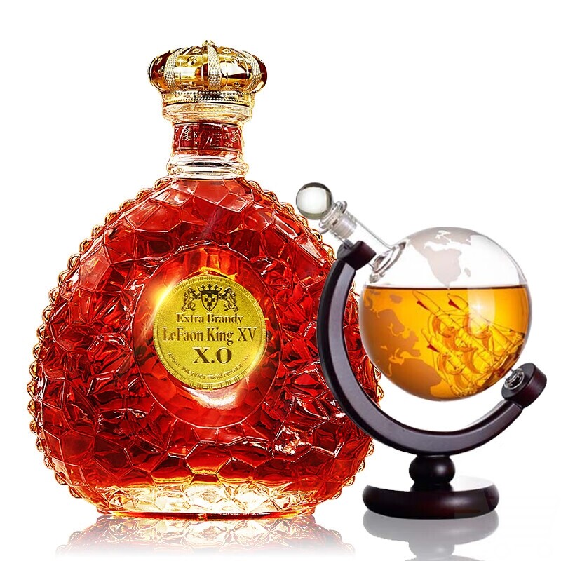 法国进口洋酒3L 国王十五XO白兰地 40&deg;度烈酒3000ml 大瓶礼盒装