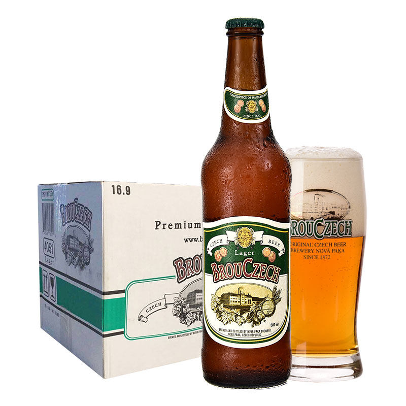全国包邮 捷克进口原 布鲁杰克brouczech瓶装拉格啤酒500ml*20瓶