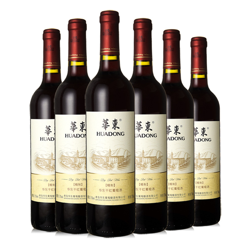 华东干红葡萄酒6支  红酒整箱装750ml*6瓶装 精制
