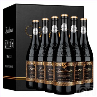 私家珍藏干红葡萄酒750ml 6瓶 AOP级14度 勆迪LANGDI法国原瓶进口
