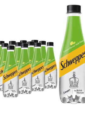 怡泉 Schweppes 无糖零卡 柠檬味 苏打水 汽水饮料 400ml*12瓶