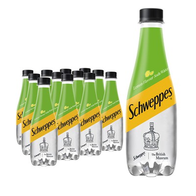 怡泉 Schweppes 无糖零卡 柠檬味 苏打水 汽水饮料 400ml*12瓶