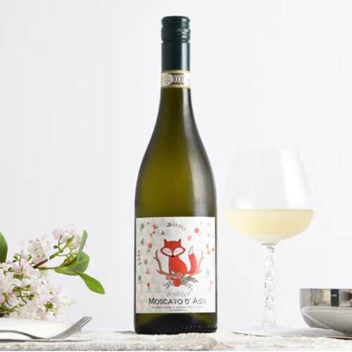 星空莫斯卡托意大利进口DOCG阿斯蒂红狐甜白起泡酒白葡萄酒750mL