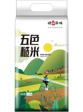 悦谷百味五色糙米5斤x1无添加
