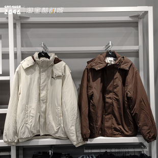 PUMA彪马 男女同款帽子可拆卸工装风软面保暖休闲棉服外套697373