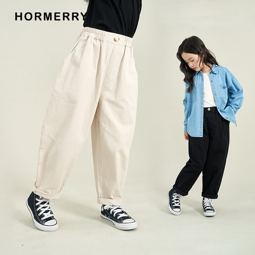 hormerry纯棉宽松长裤萝卜裤