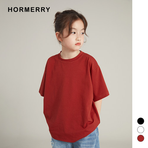 hormerry中性款纯棉简约短袖t恤