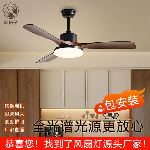 风信子中古变频静音吸顶风扇灯