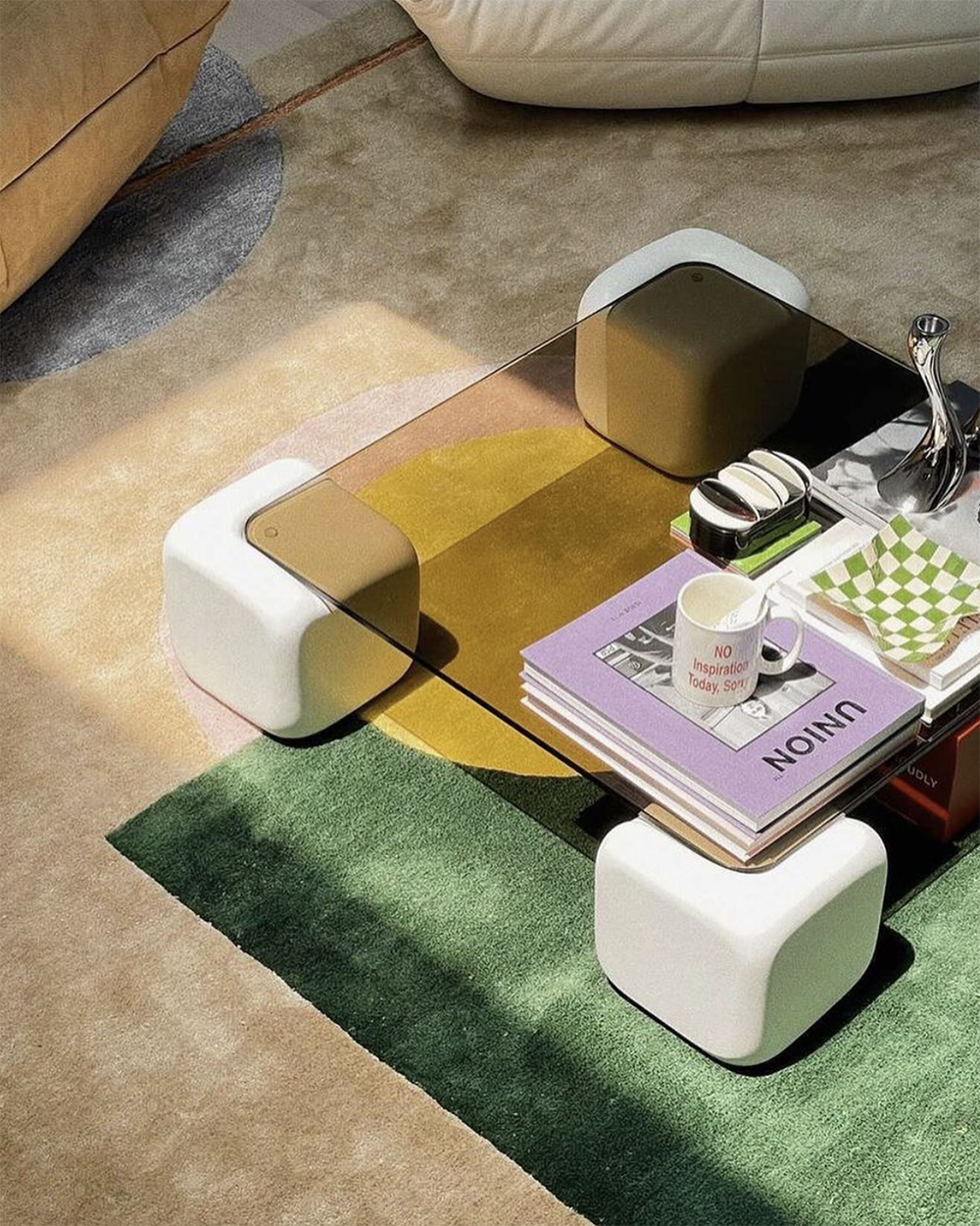 斯莱美现代简约侘寂轻奢方形玻璃