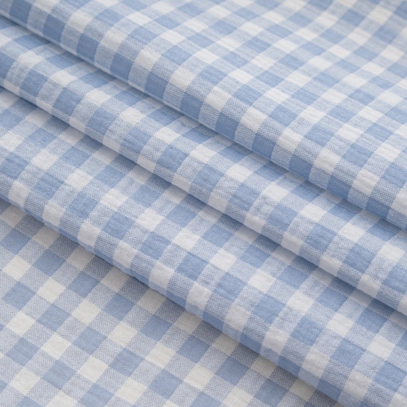 全棉双层褶皱纱布布料 柔软亲肤无荧光剂 婴儿盖毯口水巾DIY 面料