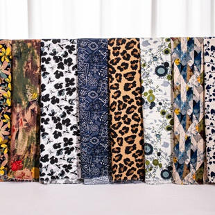 DIY面料连衣裙 童装 夏季 棉绸面料人造棉布料亲肤透气印花绵绸女装