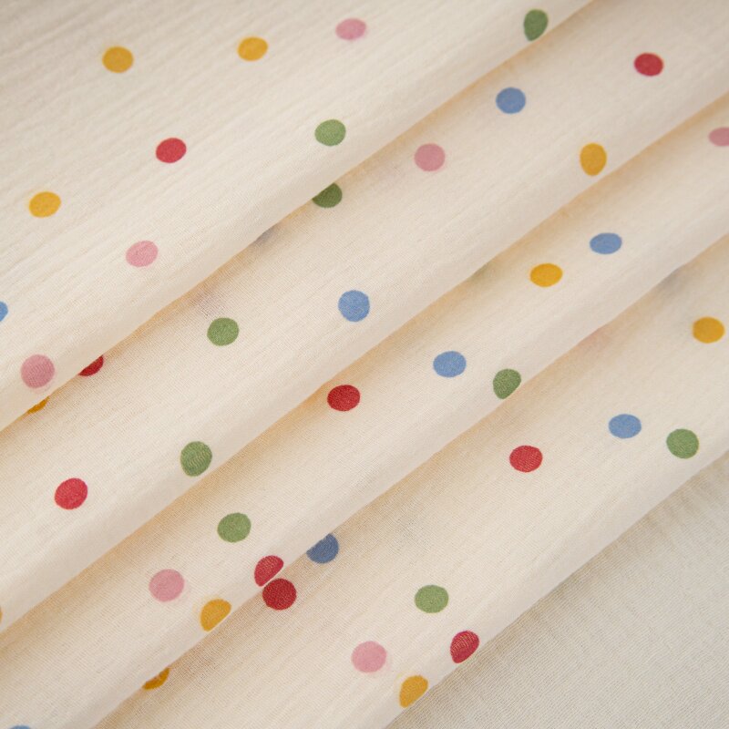 A 类母婴级100%纯棉双层纱布料无荧光无甲醛手工DIY睡衣透气面料