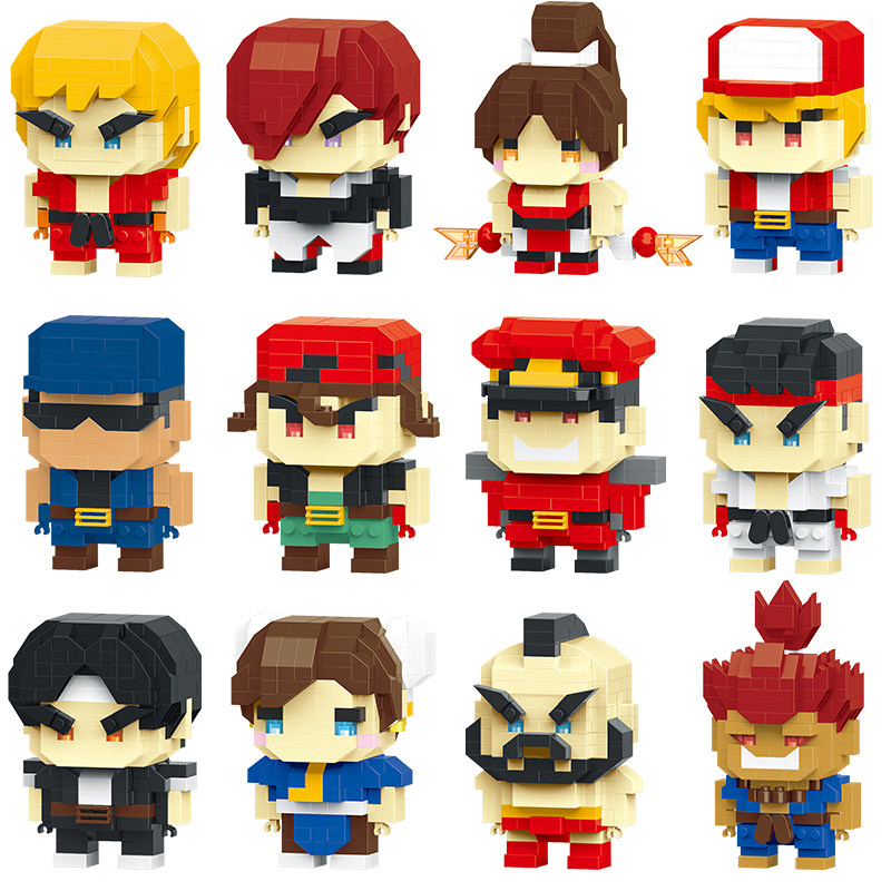 微颗粒拳皇格斗人仔积木玩具儿童益智力拼装模型男孩组装拼图礼物,玩具/童车/益智/积木/模型,普通塑料积木,淘宝优惠券,粉丝福利购,淘宝优惠卷