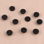 圆形平面黑色女衬衣纽扣 T恤小开衫 裙子宝宝毛衣百搭黑色小扣子