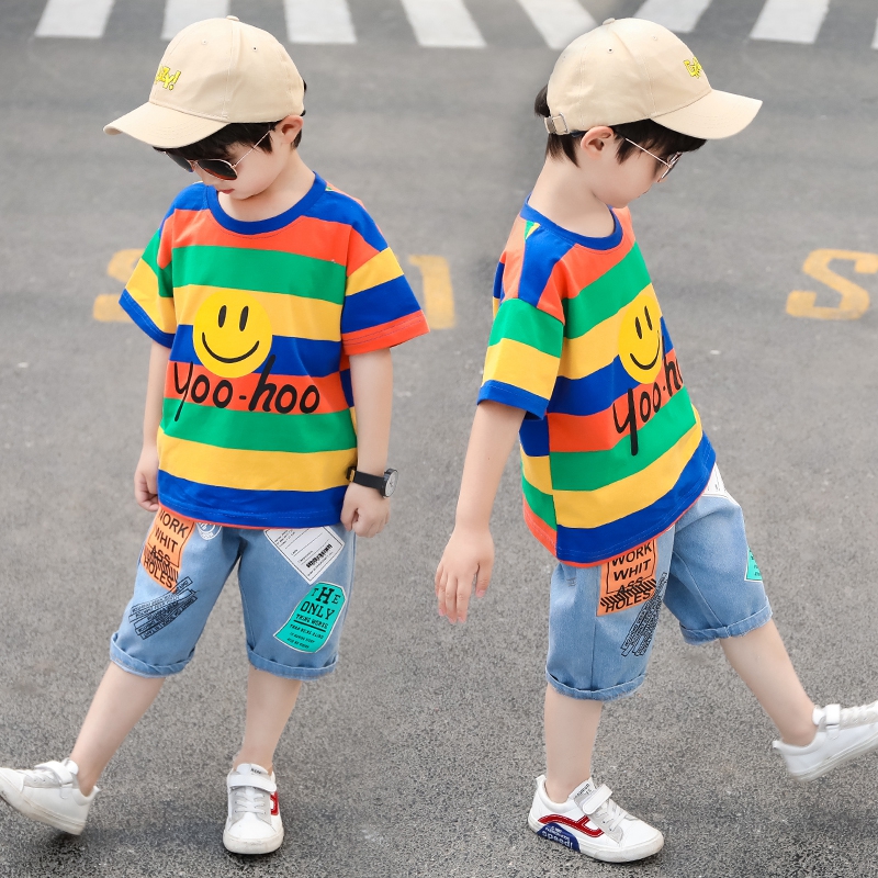 男童夏装套装2020新款儿童装小男孩夏季韩版短袖中童两件套潮衣服