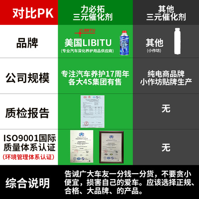 LIBITU力必拓三元催化清洗剂汽车免拆发动机内部清除积碳尾气清洁