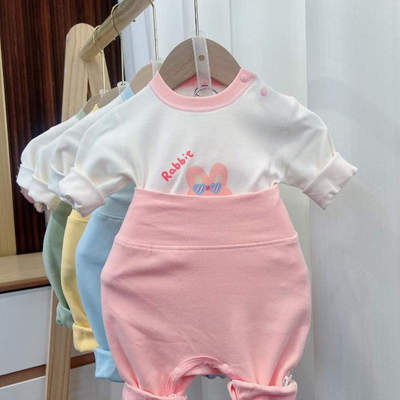 宝宝纯棉a类套头分体套装