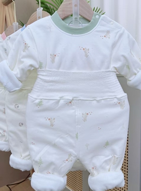 宝宝秋冬120g厚棉33078棉服高腰套装婴儿秋冬保暖套装婴幼儿套装