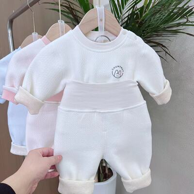 A类分体套装儿童蚕丝绒棉卡通休闲冬季高腰套秋冬打底衣30004