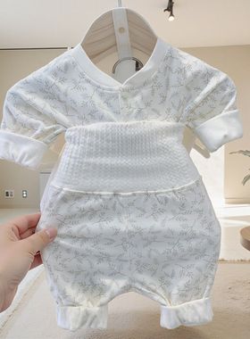 宝宝纯棉A类对开秋衣裤2025秋冬33017婴幼儿透气吸汗分体套装衣服