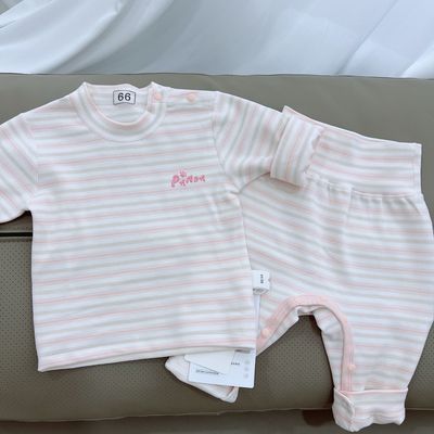 宝宝A类屁屁裤分体套装2506婴幼儿开档舒绒秋衣秋裤家居服套装