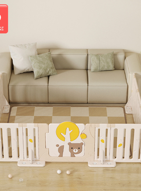 婴儿地上防护栏儿童游戏围栏爬爬行垫室内游乐场家用宝宝单面围栏