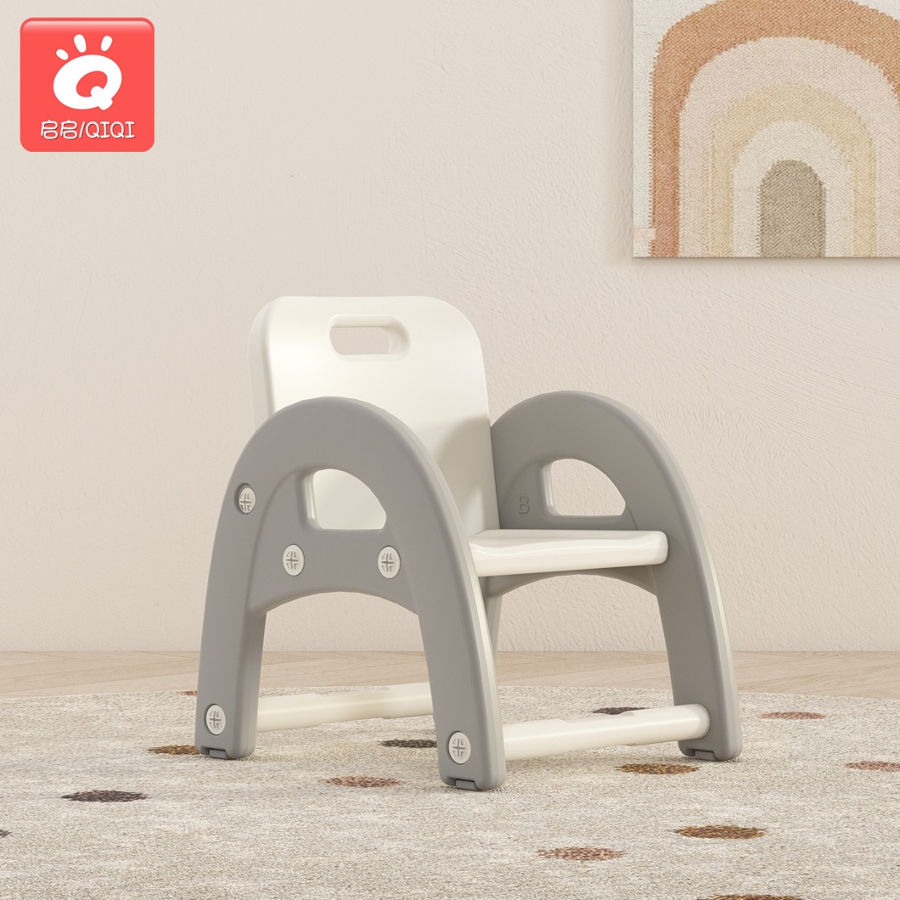 儿童防滑小凳子塑料早教椅子一岁宝宝简约家用移动矮凳学习椅加厚