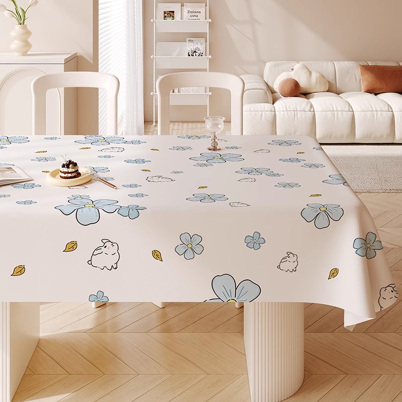 博主同款！碎花小羊皮桌布