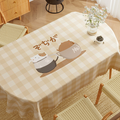 椭圆形防水防油防烫桌布