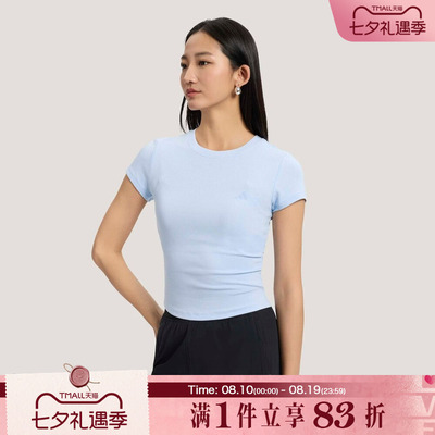 adidas阿迪达斯女子SFL SS TEE简约修身运动休闲短袖T恤KH2654