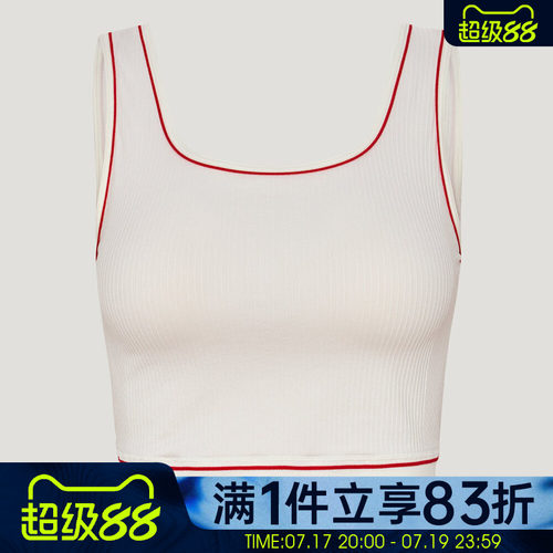 adidas阿迪达斯三叶草女子WAISTBAND TANK运动背心LF4591
