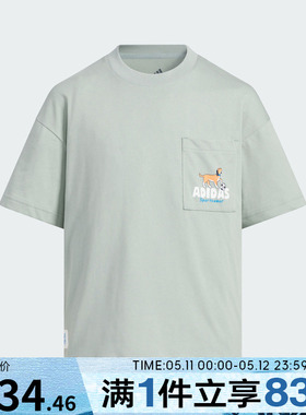 adidas阿迪达斯大童JB GFX SS TEE运动休闲短袖T恤KS8216