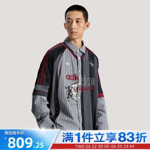 adidas阿迪达斯三叶草男子BLK SHIRT运动休闲长袖衬衫KY2152
