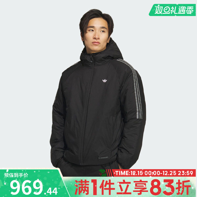 adidas阿迪达斯三叶草男子运动休闲保暖棉服外套KH2024