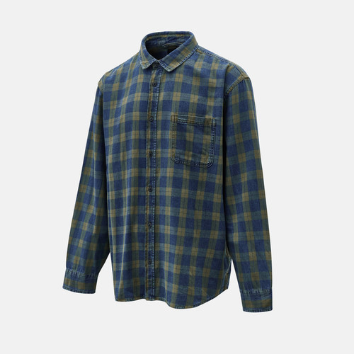 VANS范斯男子Lawson Vintage Indigo运动休闲长袖衬衫VN000U56GRK