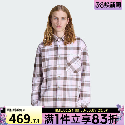 adidas阿迪达斯三叶草男子运动休闲长袖衬衫KG6452