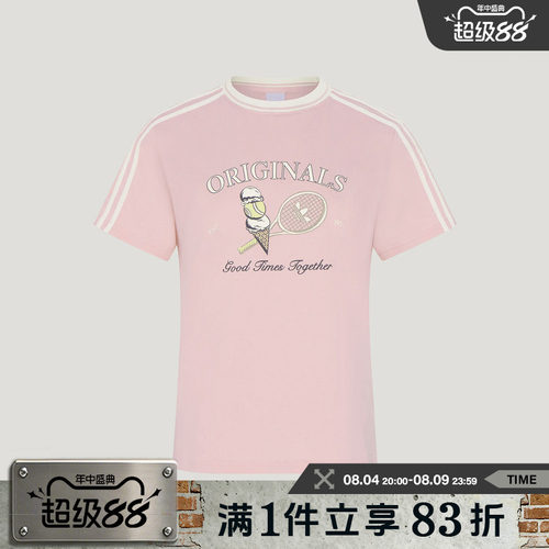 adidas阿迪达斯三叶草女子SPORTS TEE SS W运动休闲短袖T恤KX6894