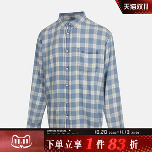 VANS范斯男子Lawson Vintage Indigo运动休闲长袖衬衫VN000U56HEC