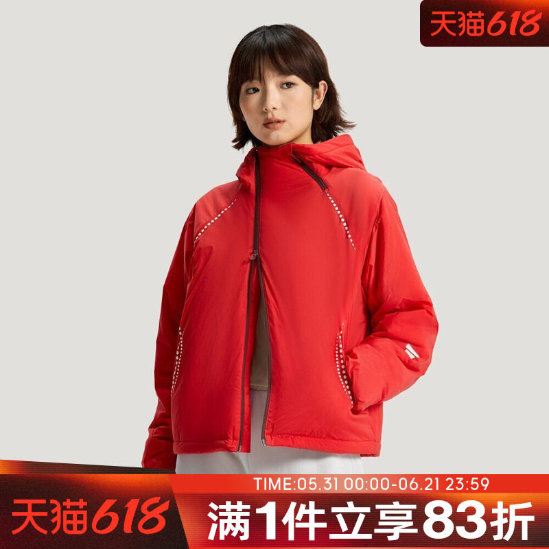 adidas阿迪达斯女子FOS运动休闲连帽棉服外套KV4863