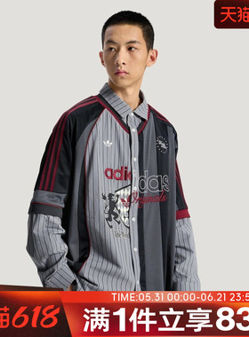adidas阿迪达斯三叶草男子BLK SHIRT运动休闲长袖衬衫KY2152
