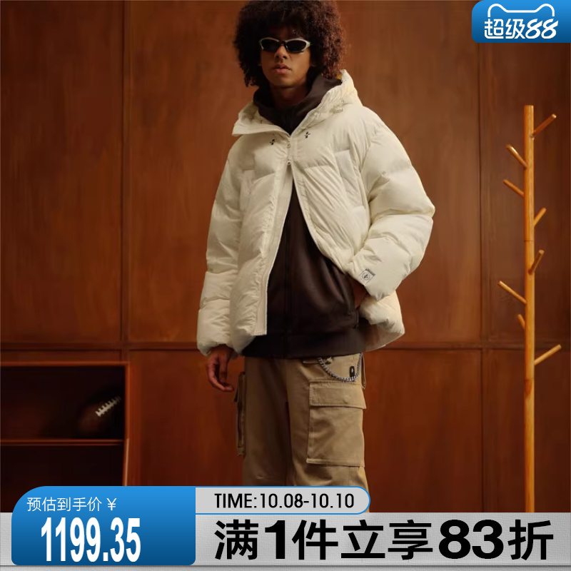 潮牌羽绒服FOSS保暖连帽
