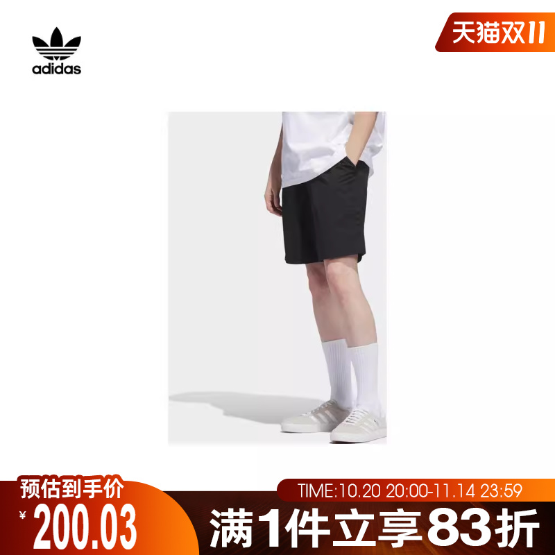 adidas Originals阿迪三叶草2025中性运动休闲短裤HS3016