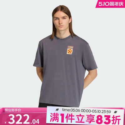 adidas阿迪达斯三叶草男子FLAG GFX SS T运动休闲短袖T恤KD1429