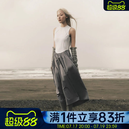 adidas阿迪达斯女子W DRESS无袖修身拼接运动休闲连衣裙KS5168