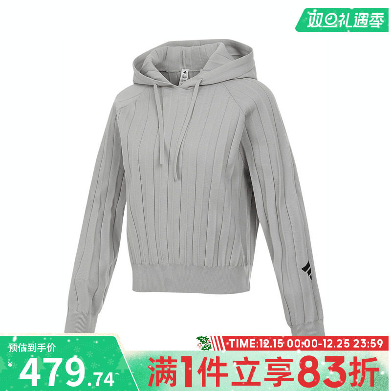 adidas阿迪达斯女子FUSTL W P HDY运动休闲套头衫卫衣JM4253