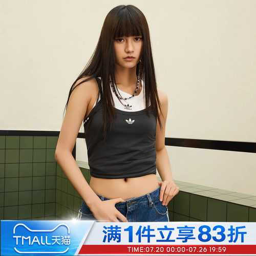adidas阿迪达斯三叶草女子LAYERED TANK运动修身吊带背心KW4524