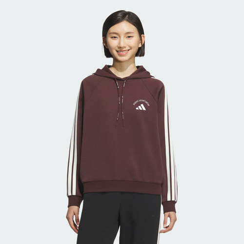 adidas阿迪达斯女子运动训练休闲连帽套头衫卫衣KC0033