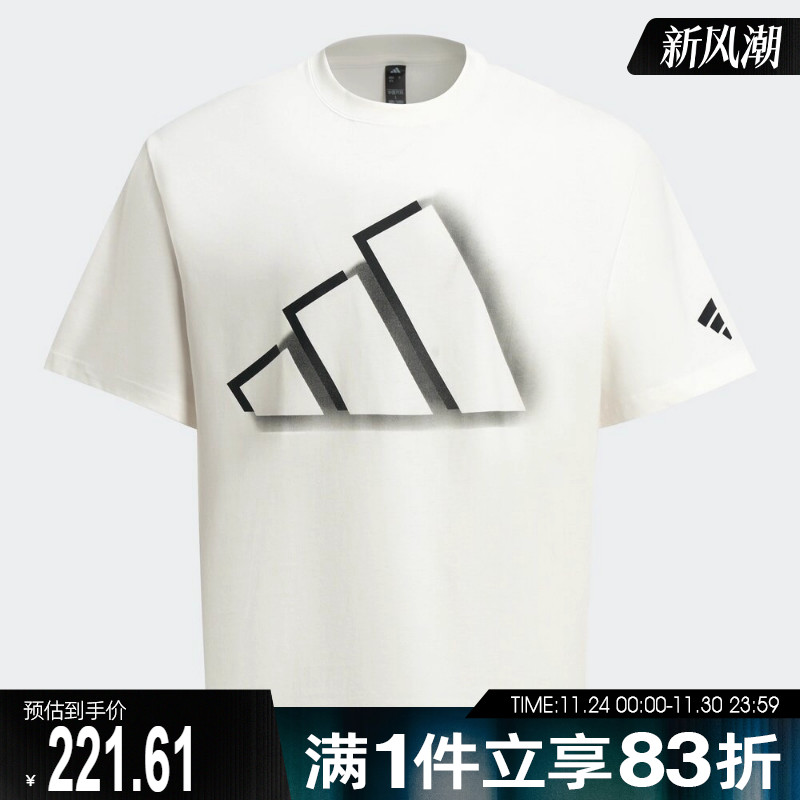 adidas阿迪达斯男子FUSTL GFX TEE 2运动休闲短袖T恤KF6201